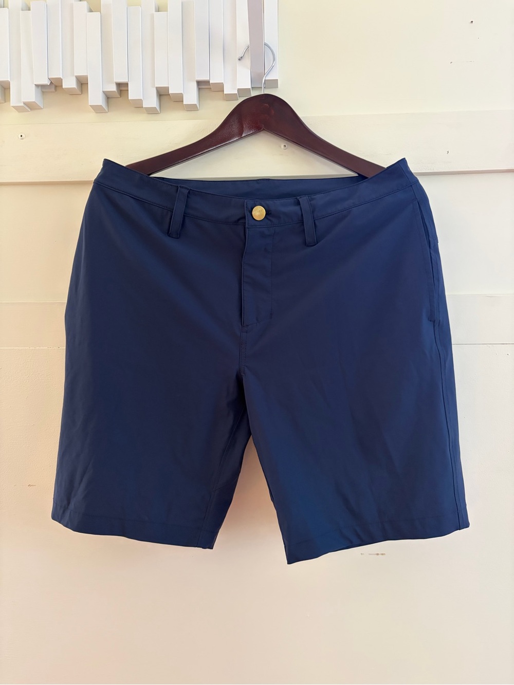 Zella Men's Navy Flat-Front Performance Shorts